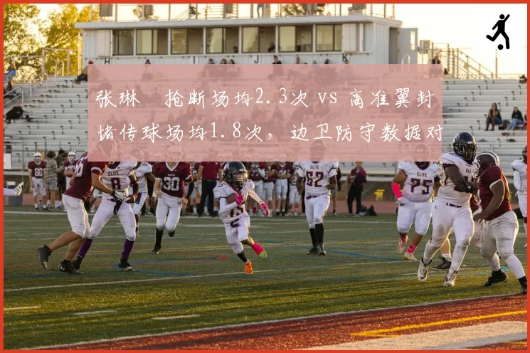 张琳芃抢断场均2.3次 vs 高准翼封堵传球场均1.8次，边卫防守数据对比